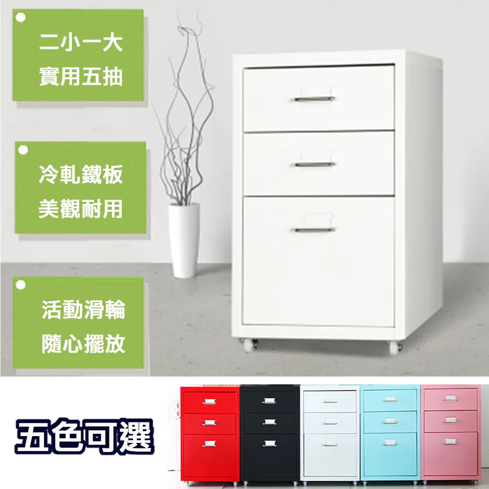 《C&B》鋼鐵斯特附輪三抽屜櫃-火紅 歷史價格詳細信息