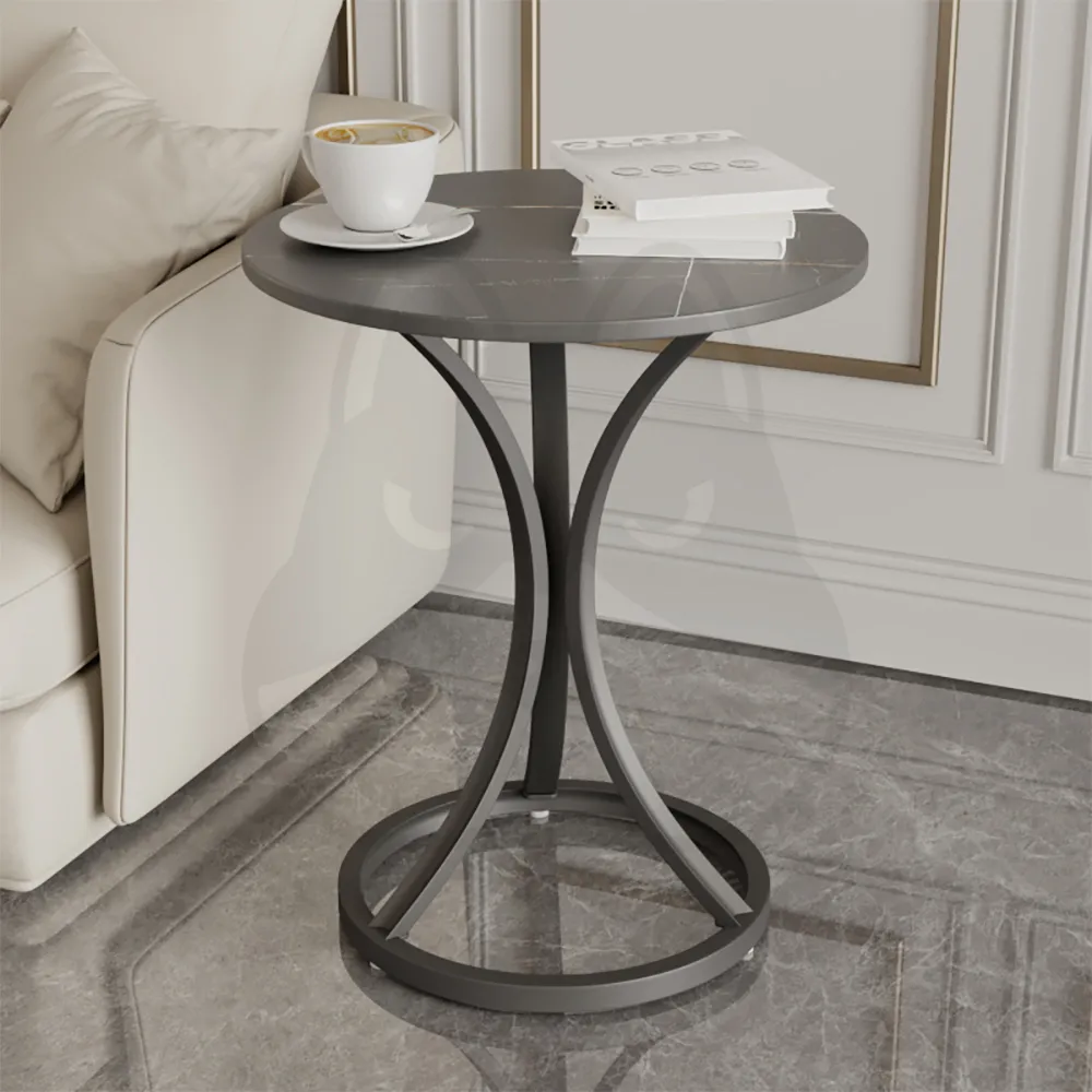 【優品星球】岩板邊櫃茶几三層 黑色 白色 45x45x60CM S243 歷史價格詳細信息