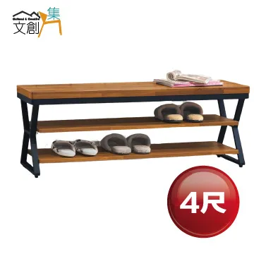 【文創集】麥佳雙色2.7尺開放式多層格高鞋架 歷史價格詳細信息