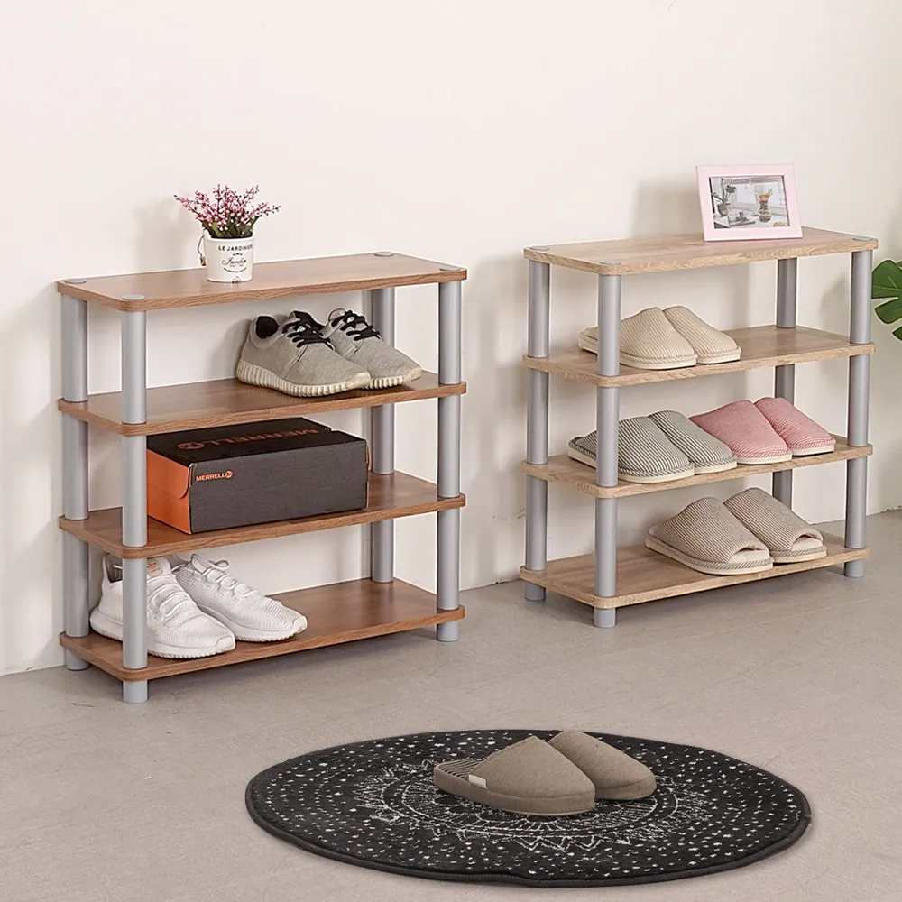 Homelike 極簡風三層開放式鞋架(2色可選) 歷史價格詳細信息