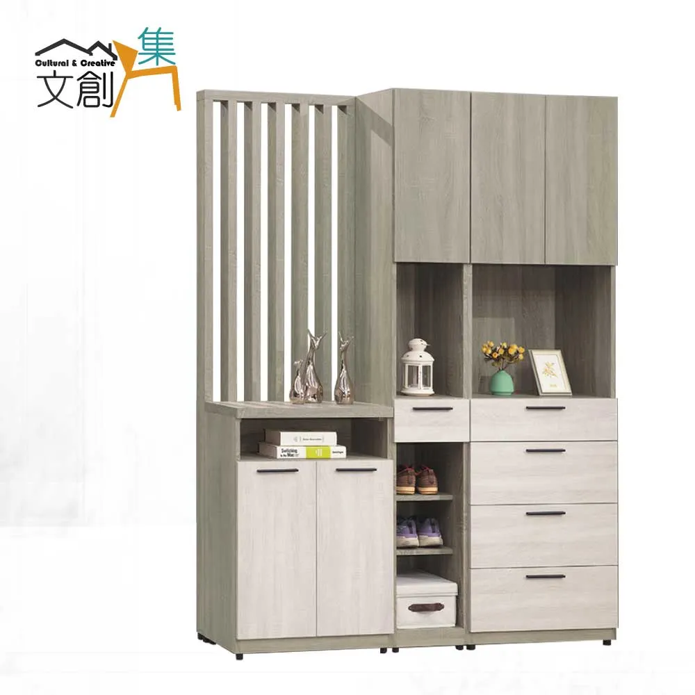 【文創集】夏夜雙色2尺二門中空三抽玄關櫃 歷史價格詳細信息