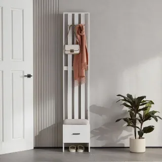 林氏木業現代簡約百變上下雙門玄關櫃 AK3O-黑+白色 (附AK4O座凳櫃) 歷史價格詳細信息