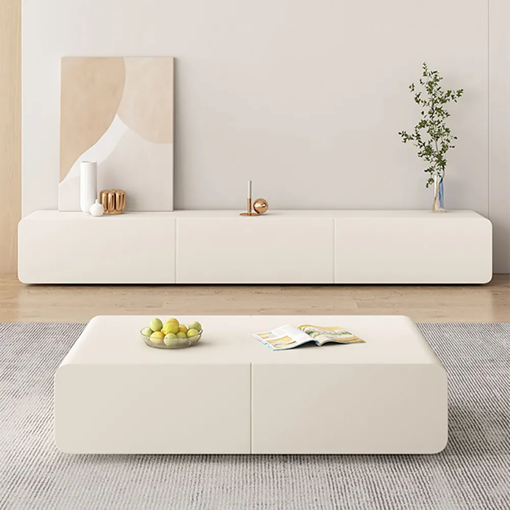 Peachy Life 簡瀾 奶油風岩板可伸縮中島餐桌櫃210-260cm 歷史價格詳細信息