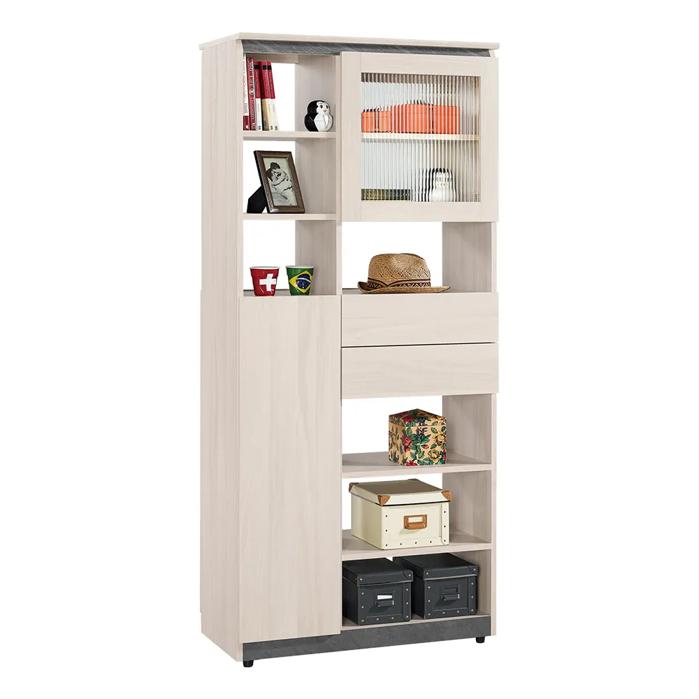 Bernice-喬蒂3尺三門一抽鞋櫃(三色可選) 歷史價格詳細信息