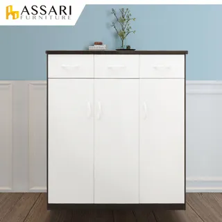 ASSARI-防潮防蛀塑鋼緩衝三門四抽碗盤櫃(寬164x深43x81cm) 歷史價格詳細信息
