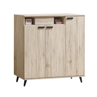 Boden-米克4.5尺實木餐桌+斯伯灰色布紋皮革實木餐椅組合-鄉村木紋色(一桌四椅) 歷史價格詳細信息