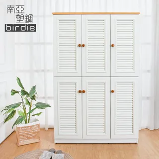 Birdie南亞塑鋼-4.5尺三開門衣櫃(白橡色+白色) 歷史價格詳細信息