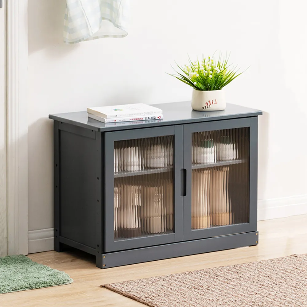 【HappyLife】楠竹製壓克力門茶水餐邊櫃/雙門加高款 (Y10498) 歷史價格詳細信息