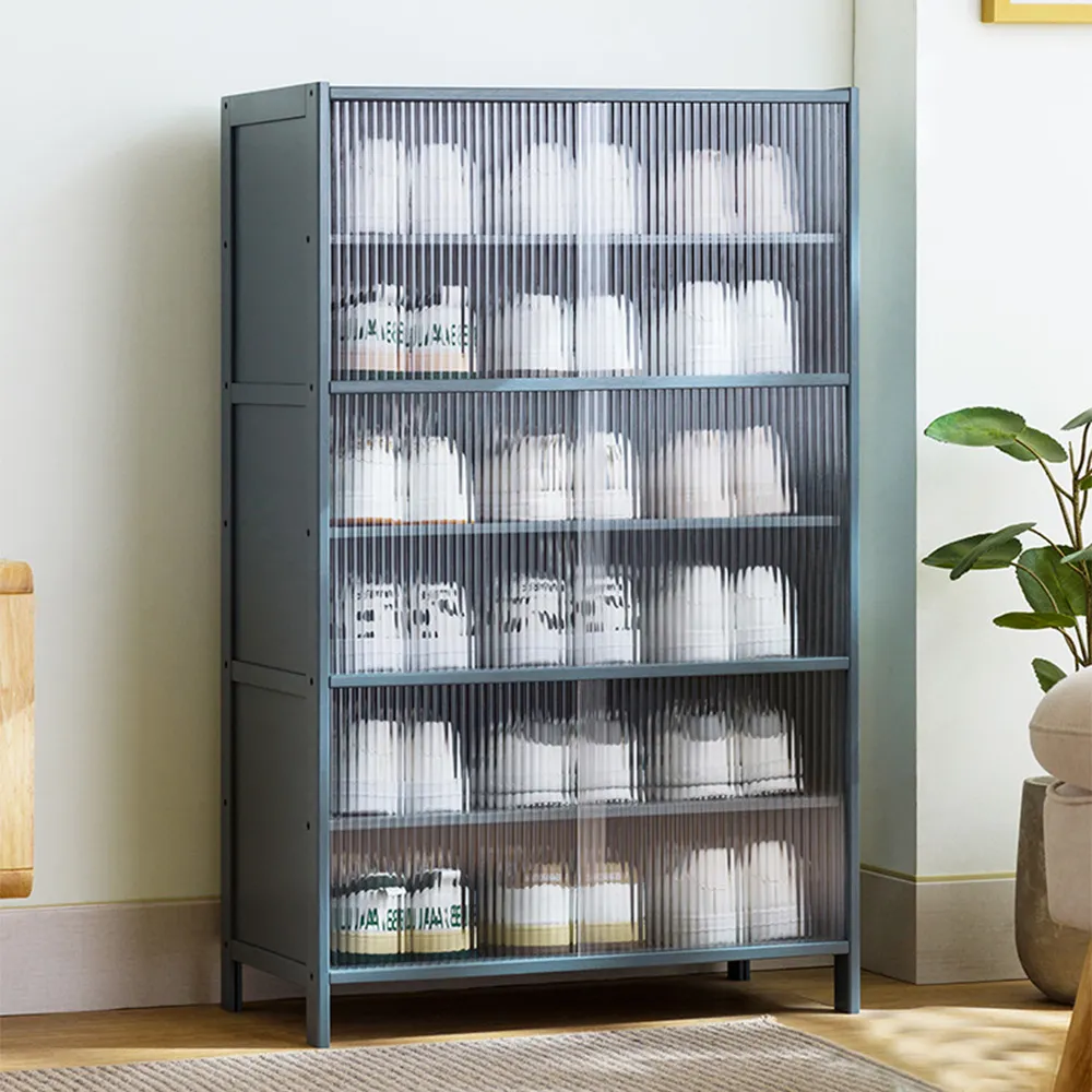 【HappyLife】楠竹拉門鞋櫃 透明櫃門 十層40公分 Y10940 歷史價格詳細信息