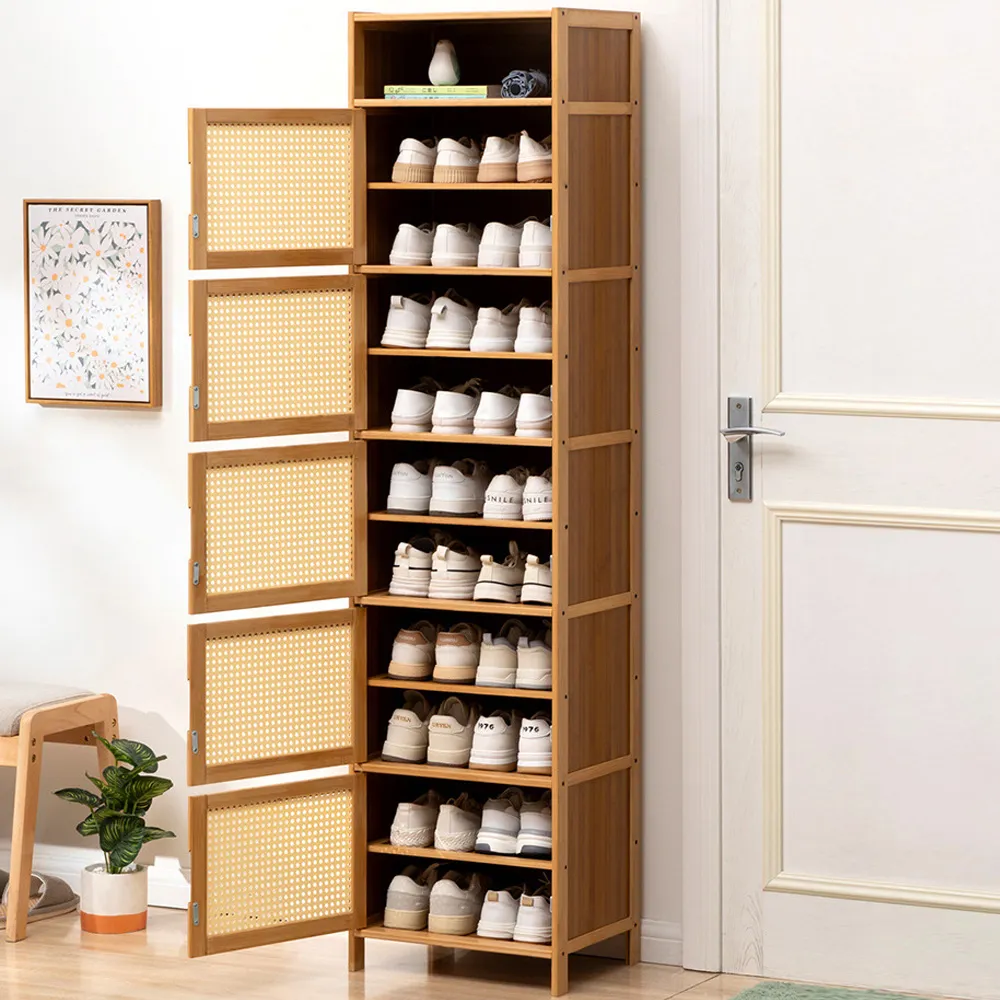 【HappyLife】楠竹製隙縫玄關鞋櫃/六層40CM (Y10969) 歷史價格詳細信息