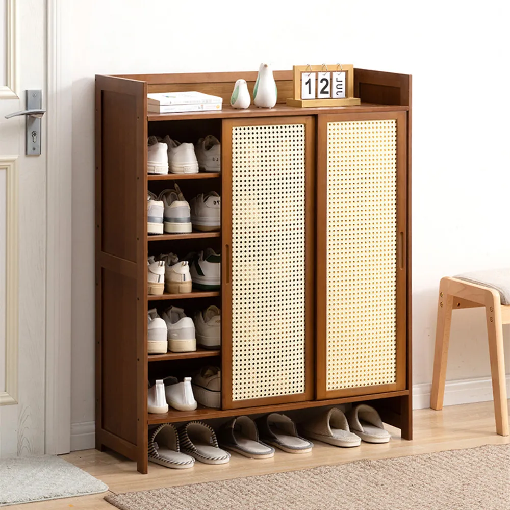 【HappyLife】楠竹拉門鞋櫃 長虹櫃門 六層40公分 Y10934 歷史價格詳細信息