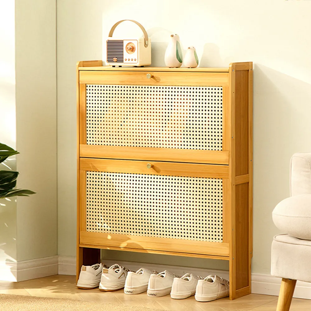 【HappyLife】楠竹翻斗鞋櫃/三門50cm (Y11226) 歷史價格詳細信息