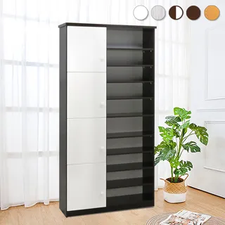 Bernice-防水塑鋼2.2尺四門高鞋櫃(六色可選) 歷史價格詳細信息