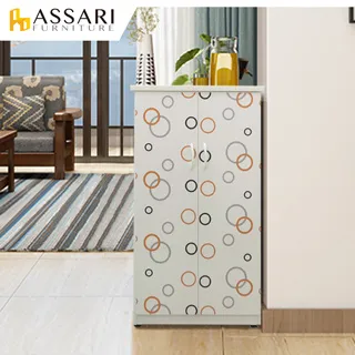 ASSARI-防潮防蛀塑鋼緩衝雙門一抽碗盤櫃-附輪(寬64x深42x高88cm) 歷史價格詳細信息