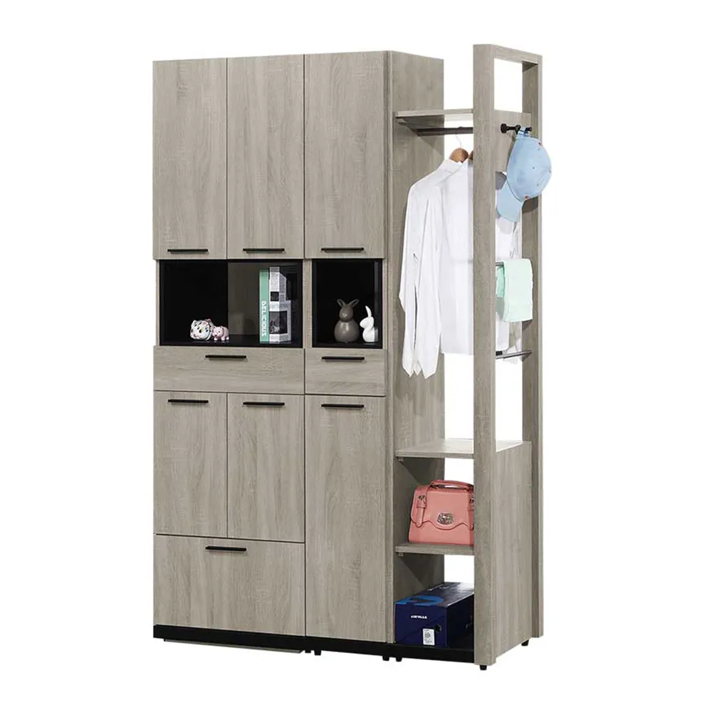 Bernice-雅娜4尺三門單抽屏風高鞋櫃/鏡門鞋櫃/玄關收納櫃/隔間置物櫃 歷史價格詳細信息