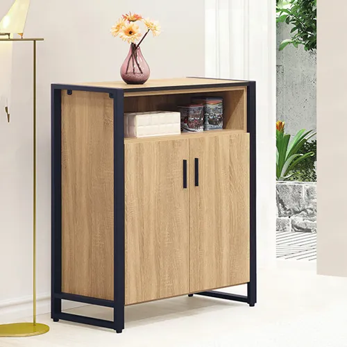 Bernice-查茲2.8尺工業風二門鞋櫃(梧桐色) 歷史價格詳細信息
