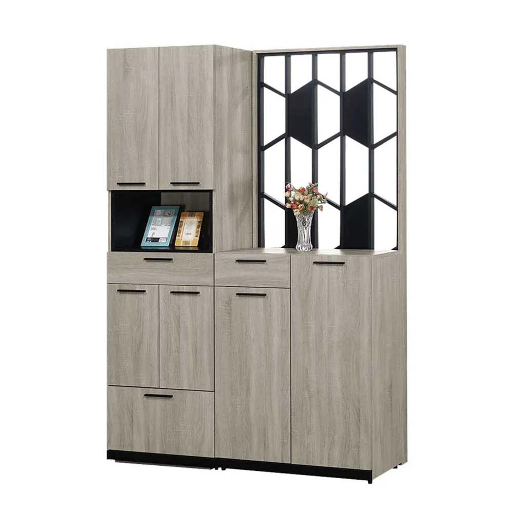 Bernice-雅娜4尺三門單抽屏風高鞋櫃/鏡門鞋櫃/玄關收納櫃/隔間置物櫃 歷史價格詳細信息