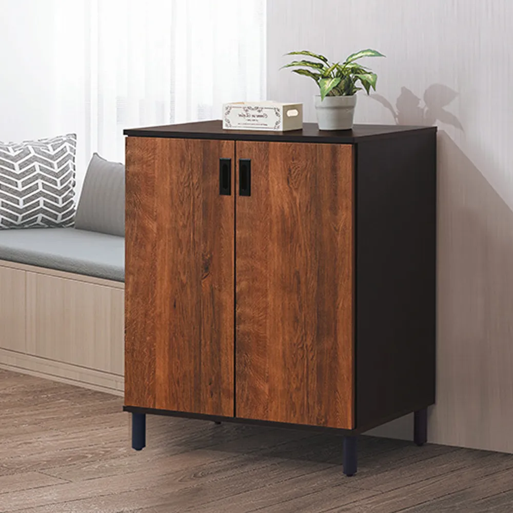 Boden-里奧卡4尺工業風三門鞋櫃(兩色可選) 歷史價格詳細信息