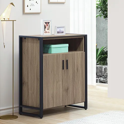 Bernice-查茲2.8尺工業風二門鞋櫃(梧桐色) 歷史價格詳細信息