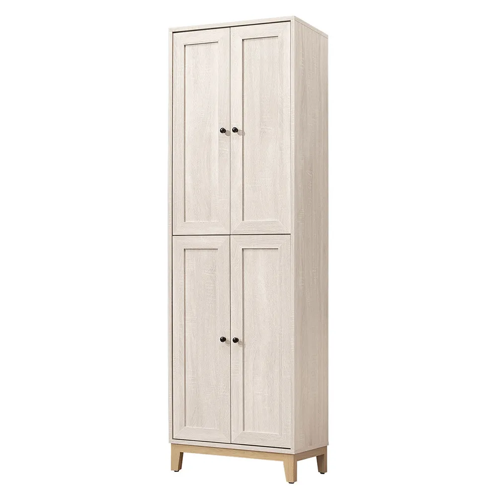 Bernice-珊卡2.6尺四門三抽開放格加高型衣櫃(二門三抽開放格衣櫃+二門棉被收納櫃) 歷史價格詳細信息