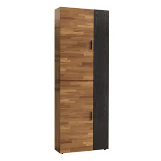 Bernice-艾佛莉3.7尺梧桐色玄關鞋櫃組合(四門單抽開放式收納置物鞋櫃+開放式置物櫃) 歷史價格詳細信息