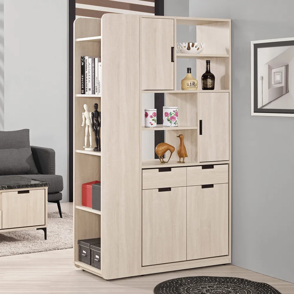 Boden-奈迪3.7尺屏風高鞋櫃/玄關收納櫃/展示置物櫃/雙面造型隔間櫃組合 歷史價格詳細信息