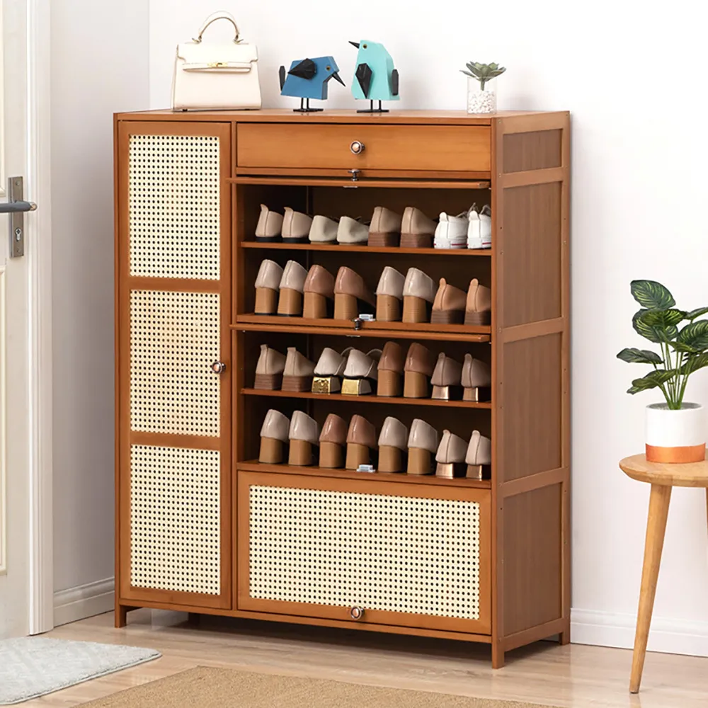 【HappyLife】仿編藤大容量有門鞋櫃/低款雙門/70CM (Y10581) 歷史價格詳細信息