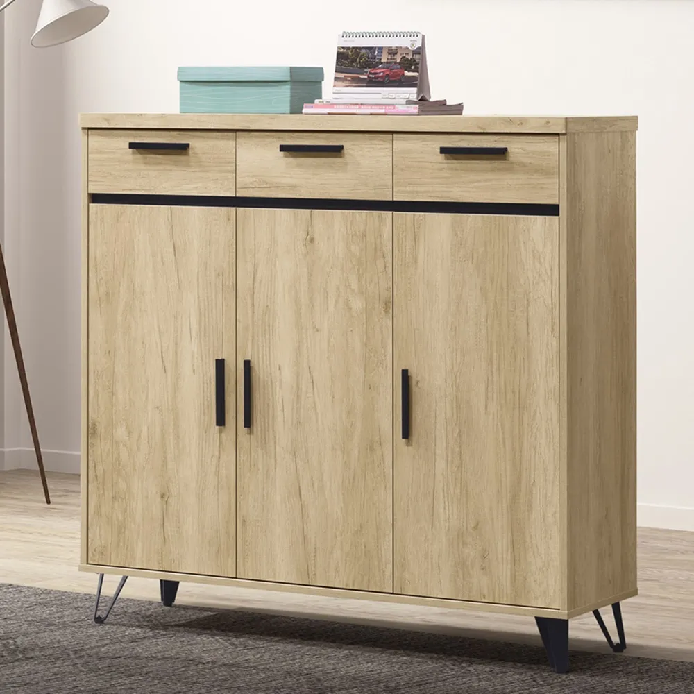 直人木業-NORTH楓木120公分三抽開門衣櫃 歷史價格詳細信息