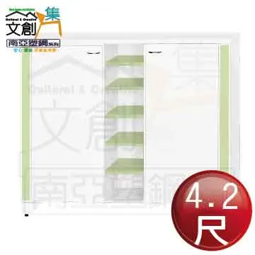 【文創集】南亞塑鋼 爾文多彩3尺上＆下雙層四開門高鞋櫃(七色可選) 歷史價格詳細信息