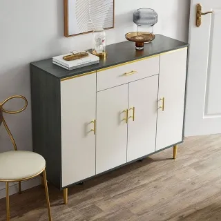 林氏木業簡約輕奢鋼化玻璃鐵藝邊几床頭櫃EO1B-香檳金 歷史價格詳細信息