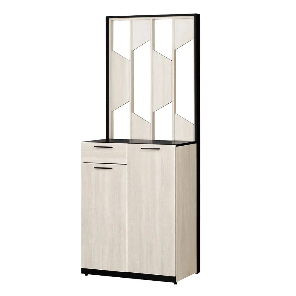 Bernice-馬汀2.7尺二門單抽屏風高鞋櫃/玄關收納櫃/隔間置物櫃 歷史價格詳細信息