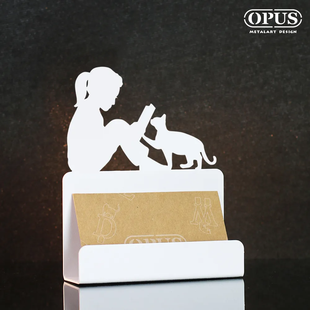 【OPUS東齊金工】歐式鐵藝閱讀女孩名片座(優雅白) 名片夾 名片架 商務名片盒 開幕禮品 CA-gr14W 歷史價格詳細信息