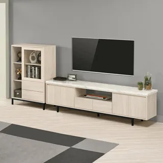 Bernice-凱爾8尺三抽仿石面伸縮電視櫃/長櫃/視聽櫃 歷史價格詳細信息