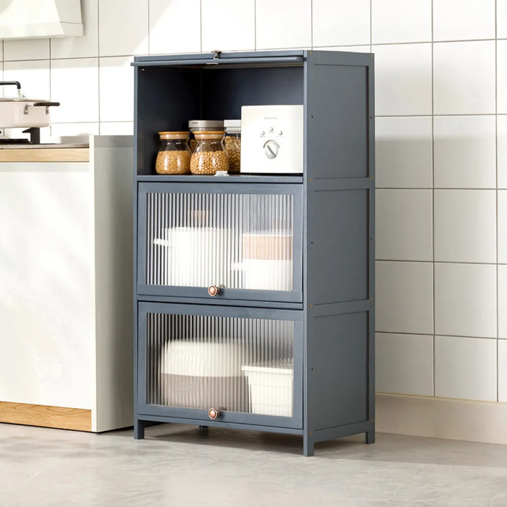 【HappyLife】沉穩深灰楠竹製餐櫥置物櫃/四層80cm (Y10623) 歷史價格詳細信息