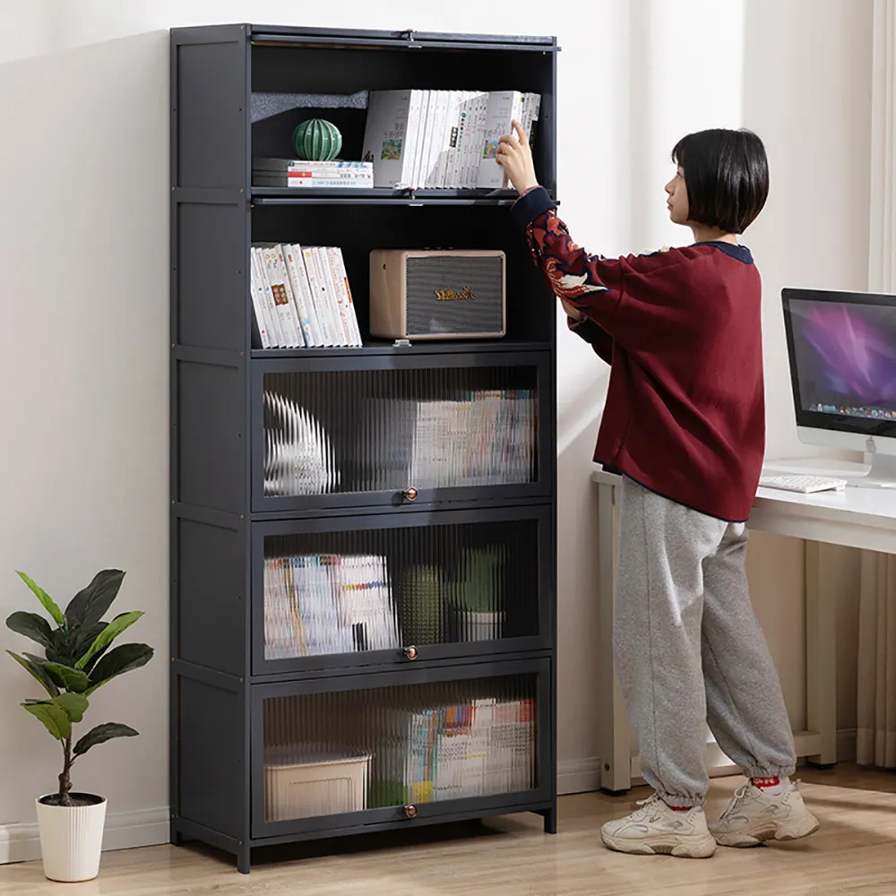 【HappyLife】沉穩深灰楠竹製餐櫥置物櫃/四層80cm (Y10623) 歷史價格詳細信息