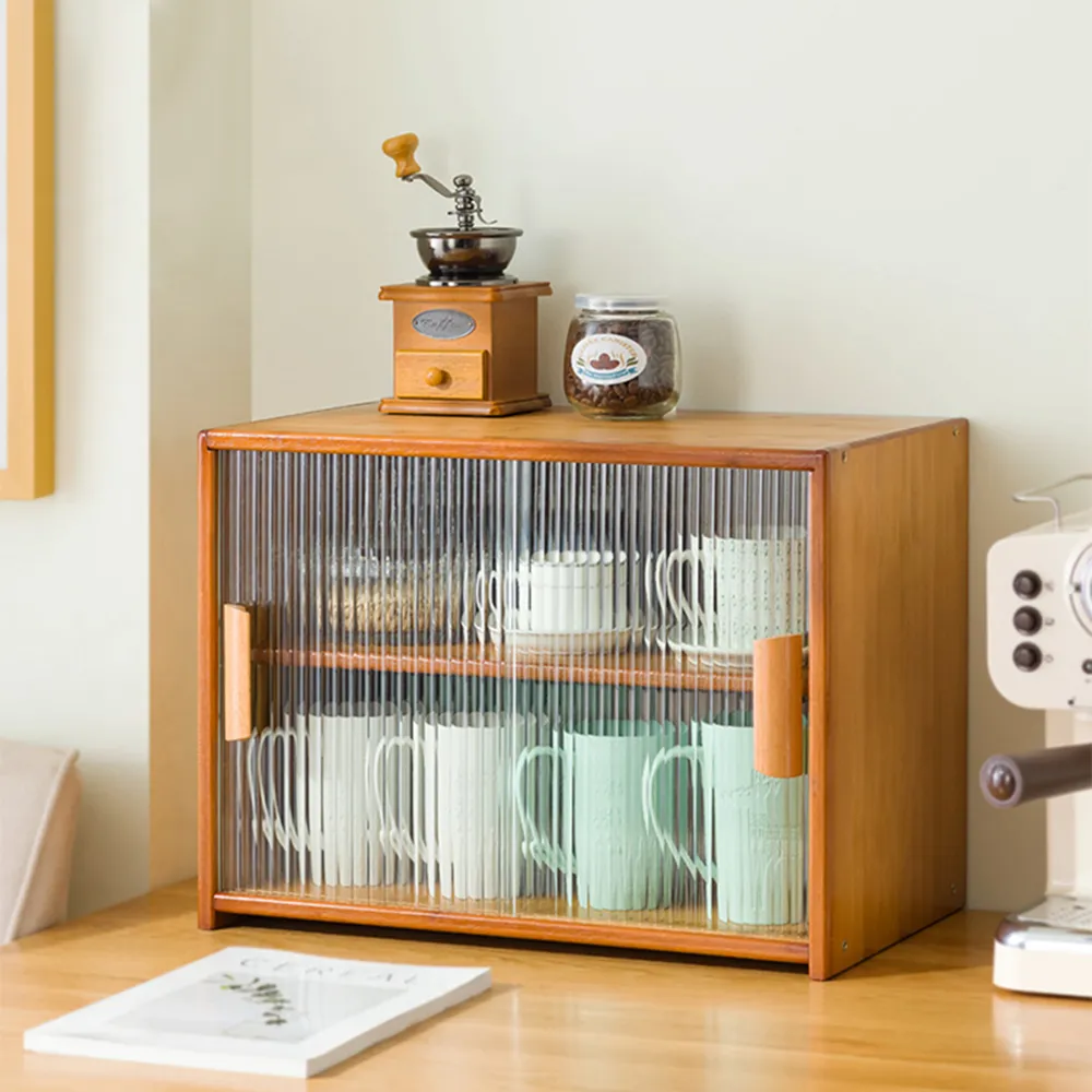 【HappyLife】楠竹製廚房檯面收納櫃/二層有層板45CM (Y10782) 歷史價格詳細信息