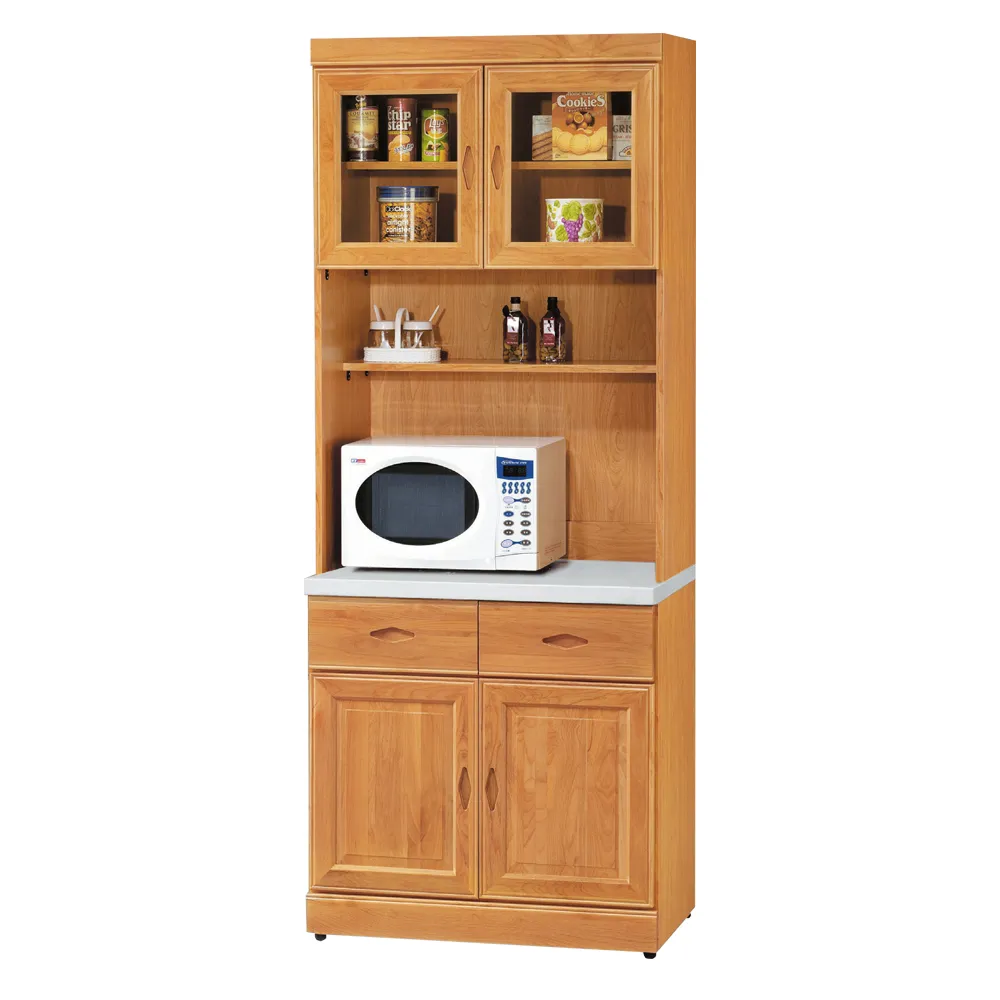 Boden-海斯2.7尺高餐櫃+餐桌/附插座L型多功能收納餐桌櫃/伸縮折疊餐桌(灰橡色) 歷史價格詳細信息