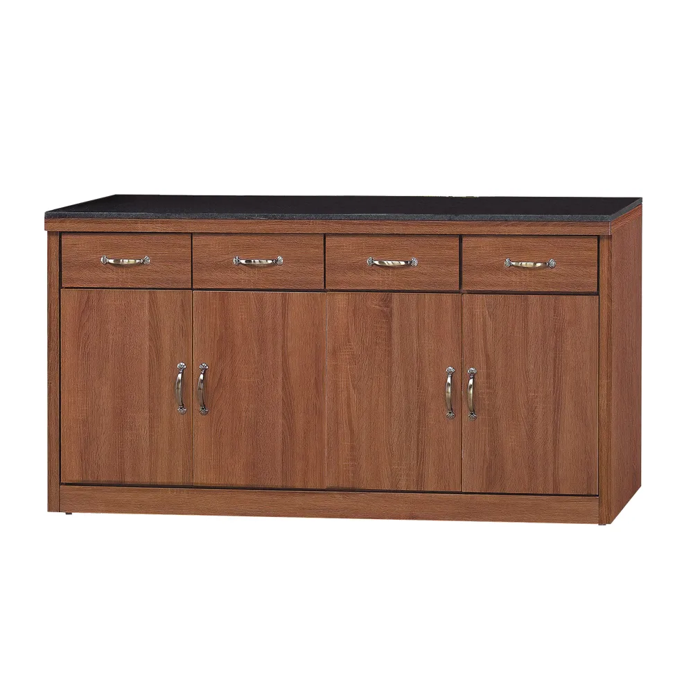 Boden-雷倫4尺工業風黑色石面收納高餐櫃/碗盤櫃/電器櫃(上座+下座) 歷史價格詳細信息