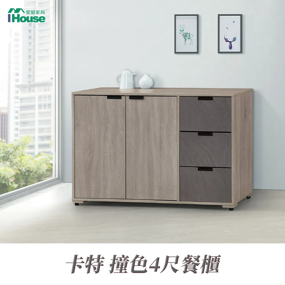 IHouse-卡特 撞色4尺餐櫃 歷史價格詳細信息