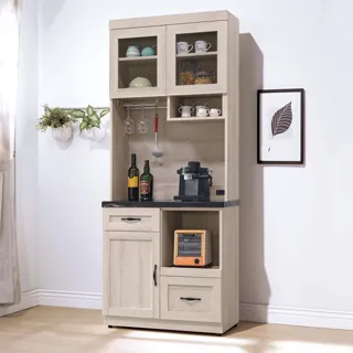 Bernice-雷諾3.8尺三門二抽衣櫃-兩色可選 歷史價格詳細信息