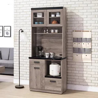 Bernice-吉恩5.4尺石面收納高餐櫃/碗盤櫃/電器櫃(上座+下座) 歷史價格詳細信息