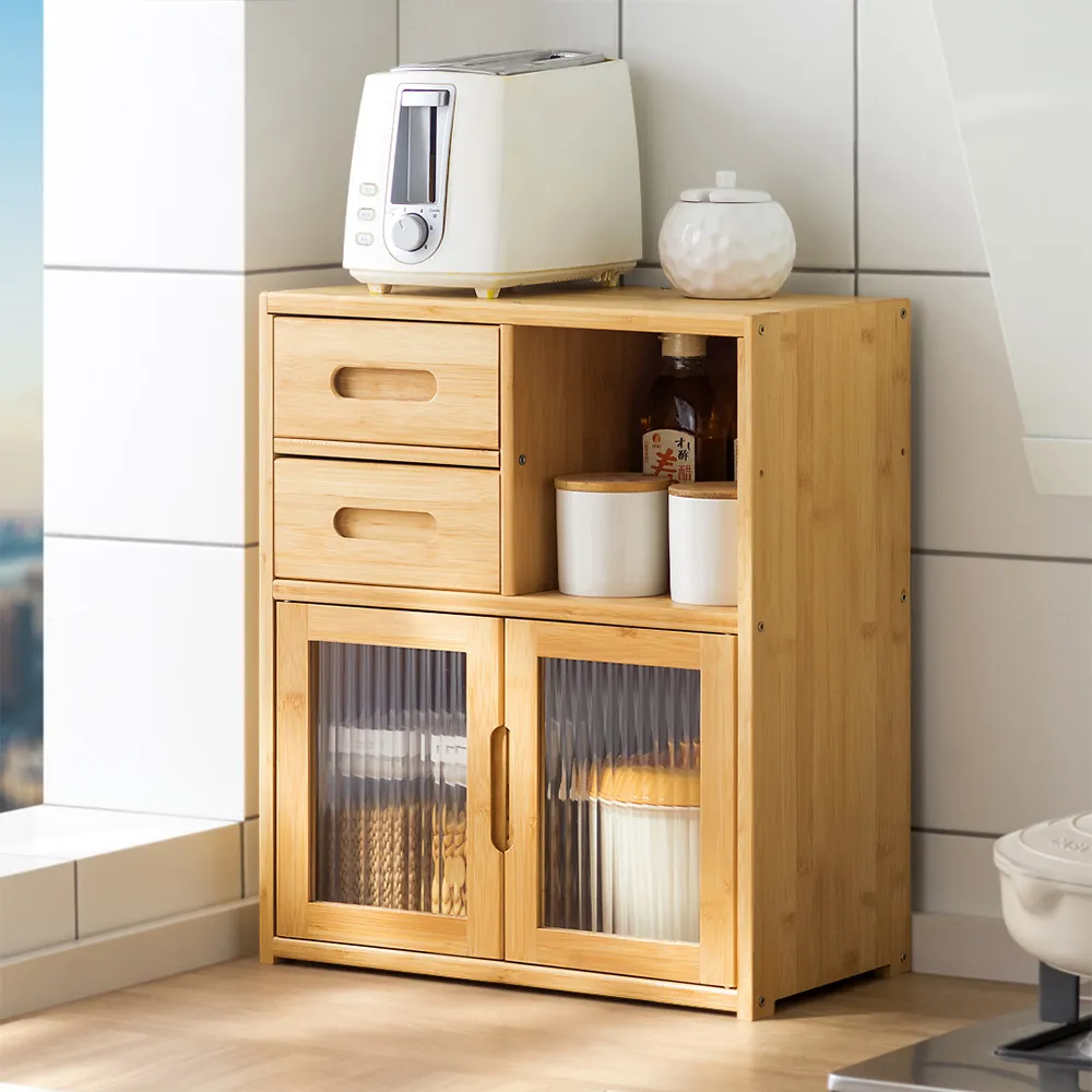 【HappyLife】楠竹製桌面整理櫃/三門單抽 (Y11136) 歷史價格詳細信息