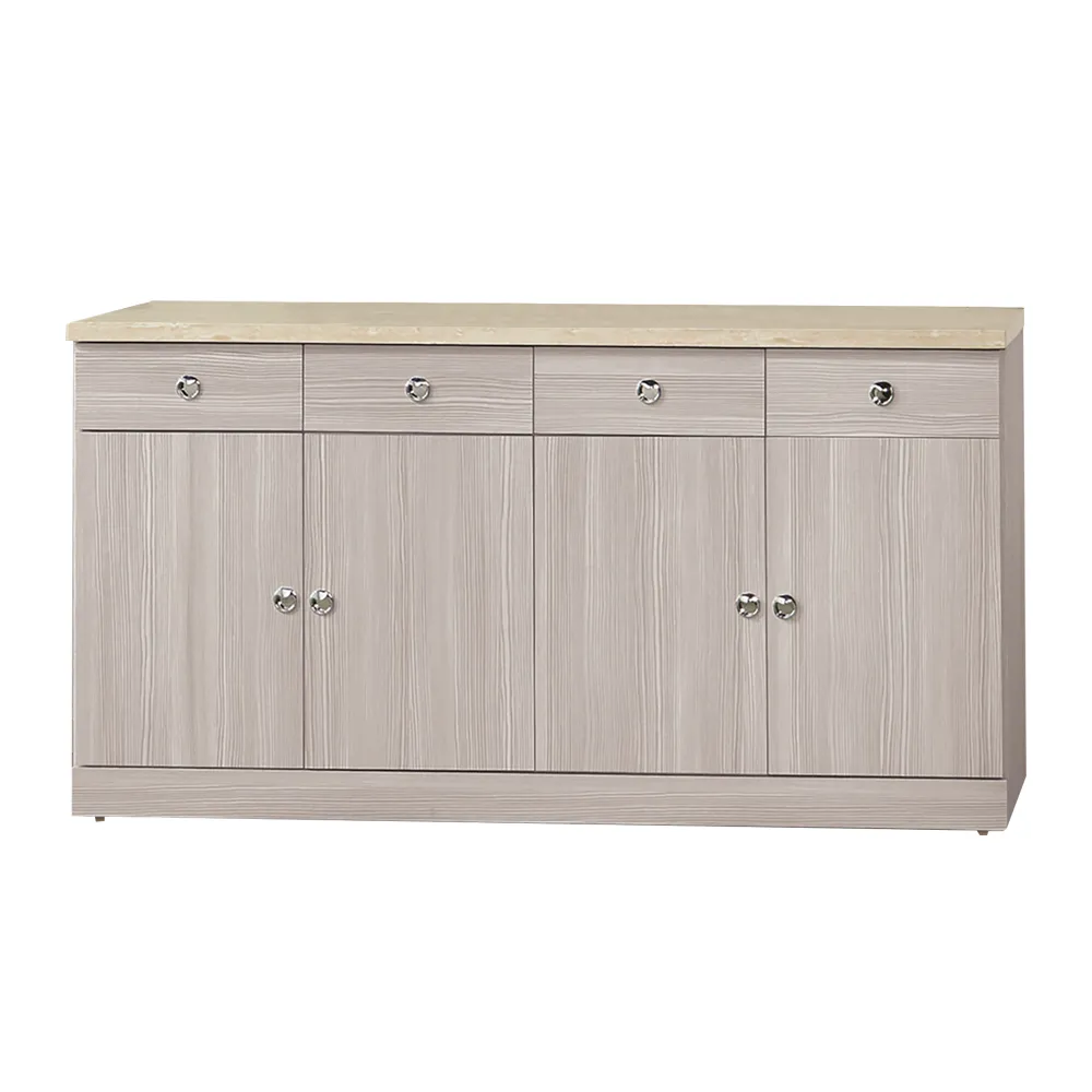 Bernice-佩芮2.7尺仿石面碗盤收納餐櫃組/電器櫃(上+下座) 歷史價格詳細信息