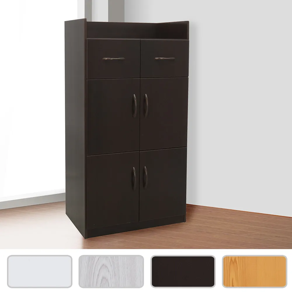 Bernice-防水塑鋼2.2尺四門二拉盤電器櫃/收納餐櫃(白色) 歷史價格詳細信息