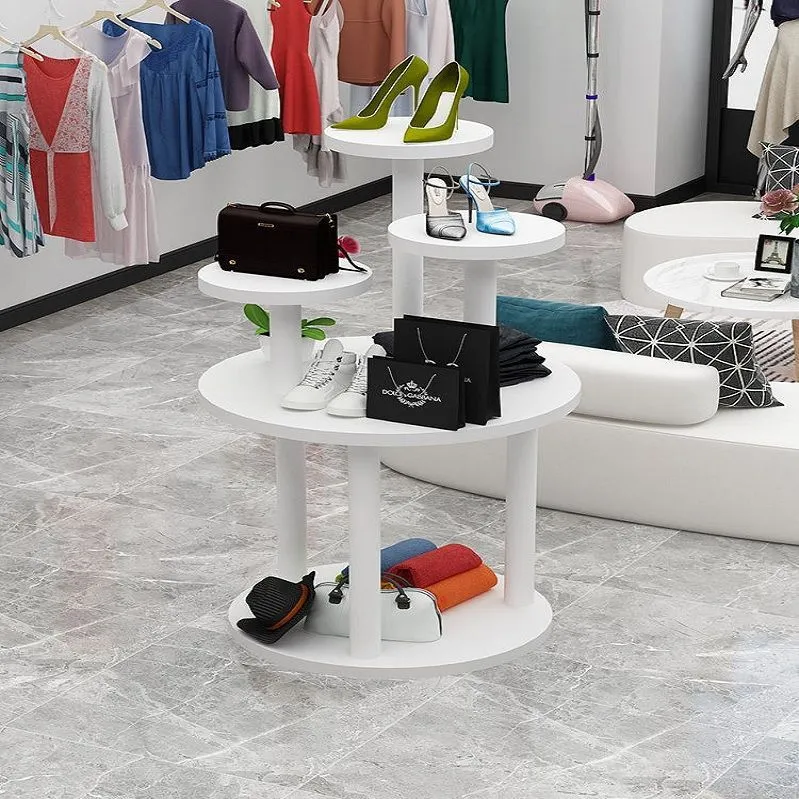 中島展示架化妝品展示柜多層雙面組合超市貨架便利店文具店置物架~不含運 歷史價格詳細信息