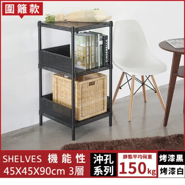 《舒適屋》鐵力士沖孔平面烤漆四層架附圍欄-45X45X150(2色可選) 歷史價格詳細信息