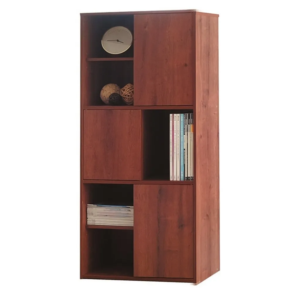 AS-貝琪雙層厚板胡桃色強化玻璃門書櫃-60x30x180cm(兩色可選) 歷史價格詳細信息