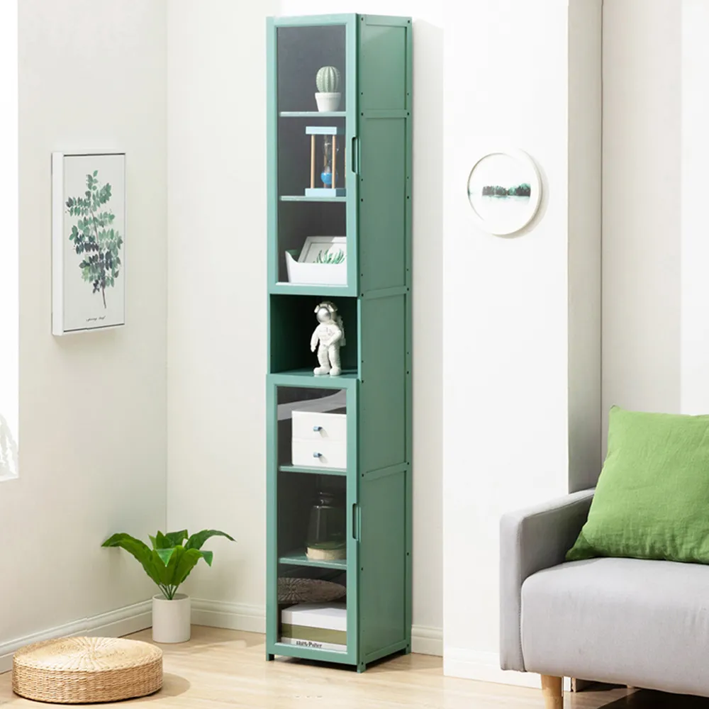 【HappyLife】楠竹製薄荷綠書櫃/廚房儲物櫃/雙門六層/寬60cm (Y10346) 歷史價格詳細信息