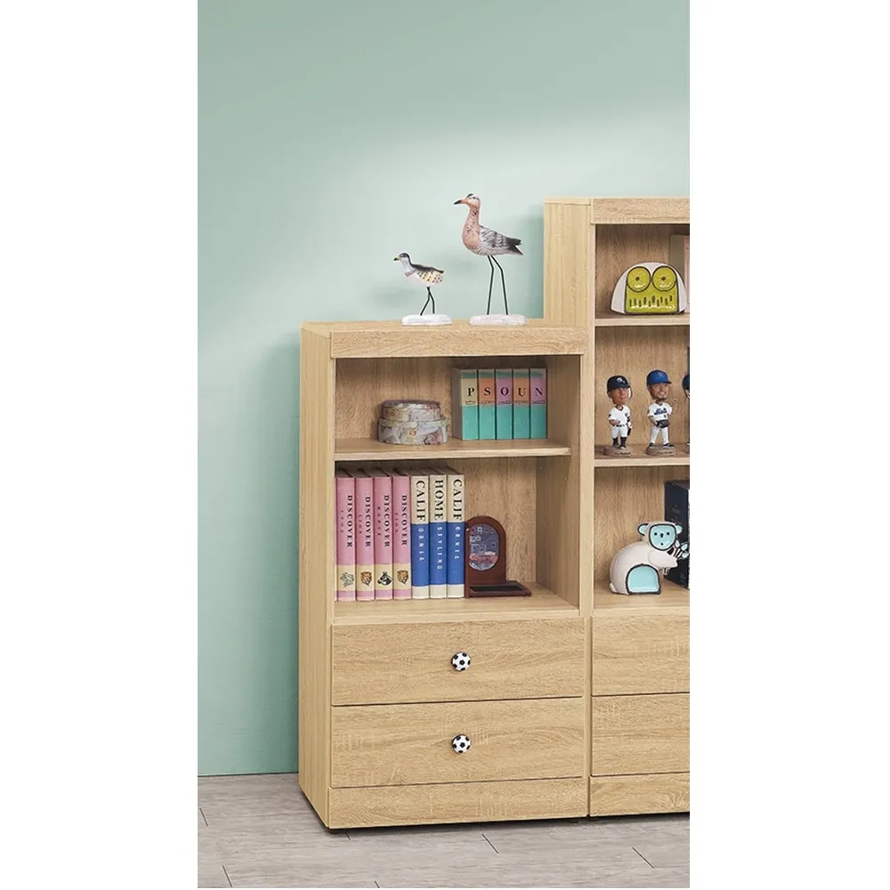 AS-凱夫兩抽三層原切橡木色5尺高書櫃-60x39x149cm 歷史價格詳細信息