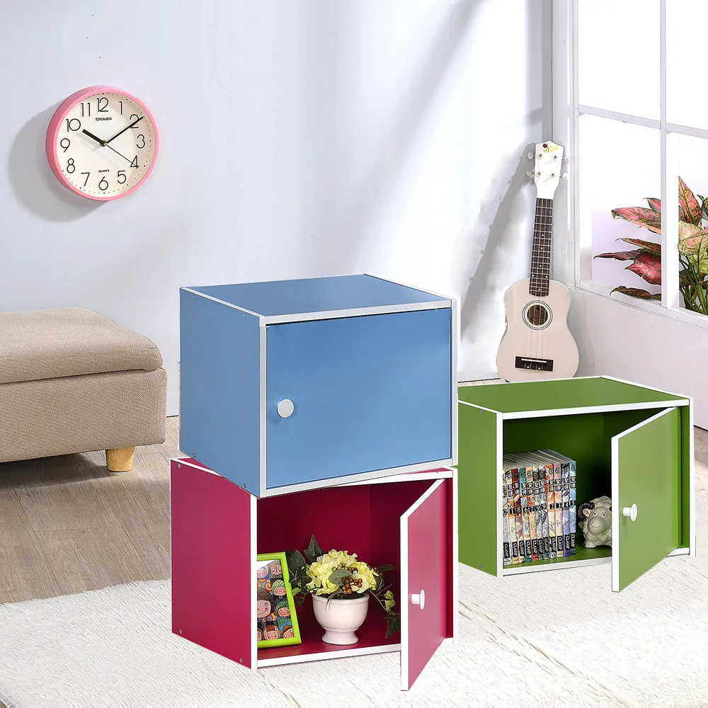 收納櫃多層格子櫃書櫃置物架落地客廳臥室房間柜子學生簡易書架   締造 歷史價格詳細信息